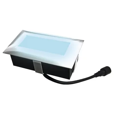 Produktbild von Easy Connect LED Einbauleuchte Alu gebürstet eckig 6x10cm IP67 2W 90lm Blau