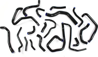 Produktbild von 2,0l TSi Kühlwasser Silikonschlauch Kit 19 St SCHWARZ  für VW Golf 7 GTi Audi 3
