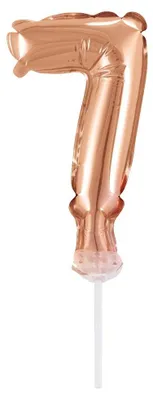 Produktbild von Folienballon für Torte Zahl 7 Roségold 1 St.