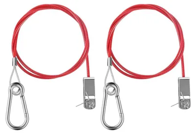 Produktbild von Abreißseil Anhänger 2 Stück 1m Bremsseil Sicherungsseil Rot Stahl PVC