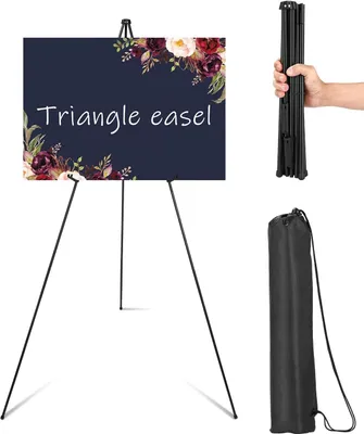 Produktbild von Staffelei Stand,160cm Verstellbares Stativ Tisch Kunst Leinwand Malerei Display,Tragbar faltbar,Staffelei Ständer für Hochzeitsschild,Poster, Malerei