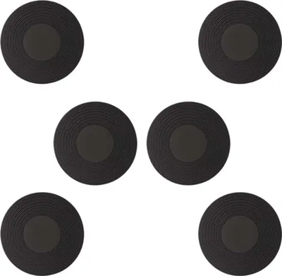 Produktbild von INF Vinyl Schallplatten Silikon Untersetzer - 6er Set, Hitzebeständig, Rutschfest