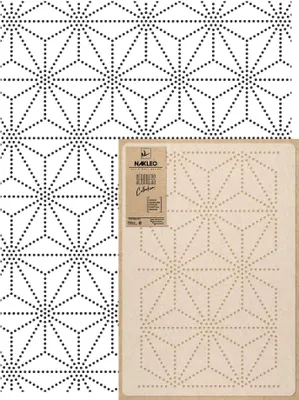 Produktbild von Wandschablone Groß Muster, Malschablone 59x95 cm Arabische Punkte Wiederverwendbare Kunststoff, Geometrische Tapete Wandgestaltung