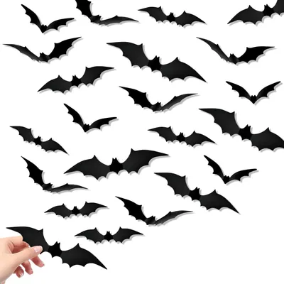 Produktbild von 3D-Fledermaus-Dekoration, Halloween-Aufkleber