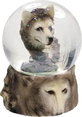 Produktbild von Schneekugel Büste Wolfskopf