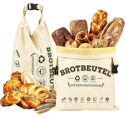 Obrázek produktu pro Voskované sáčky na chléb 43×33 cm, 2 kusy, lněné voskované sáčky na chléb, opakovaně použitelné přírodní sáčky na chléb na domácí chléb a pečivo