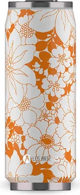 Produktbild von LES ARTISTES Thermo Dose Pull Can'It 500ml orange flower bril