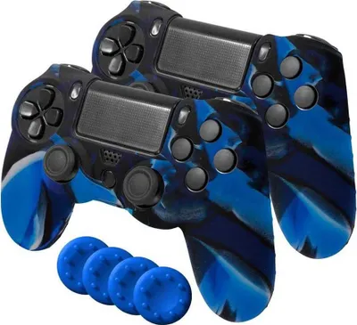 Produktbild von Blackfire Silicone Cover With Grips 2 Units Ps4-controller 2 Einheiten Blau  Blau One Size