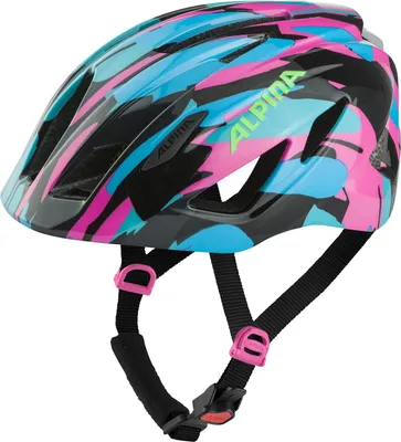A product shot of a bicycle helmet.