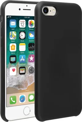 Produktbild von Avizar, iPhone SE 2022 Soft-Touch Hülle aus rutschfestem Silikon, Schwarz