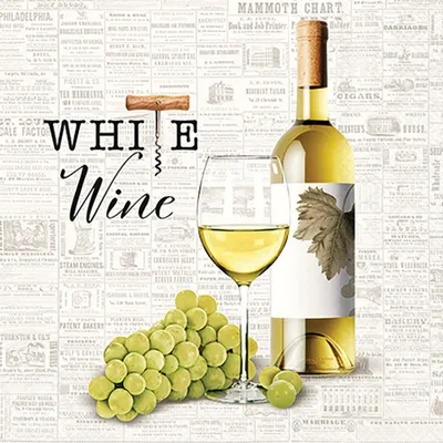 Produktbild von Servietten 25x25 cm - White wine