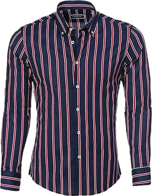 Produktbild von Brandneu Designer Hemd CARISMA in Navy/Rot CRM8439 L