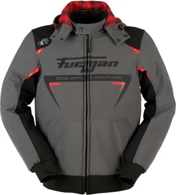 Produktbild von Furygan Sektor Roadster Motorrad Textiljacke Farbe: Dunkelgrau/Schwarz/Rot, Grösse: M