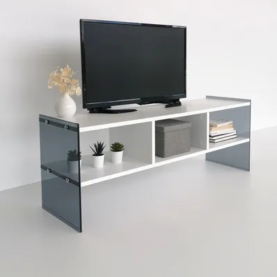 Produktbild von Skye Decor, TV401, Fernsehtisch, Weiß, 100 % MELAMINBESCHICHTETE SPANPLATTEN, 120 x 35 x 45 cm