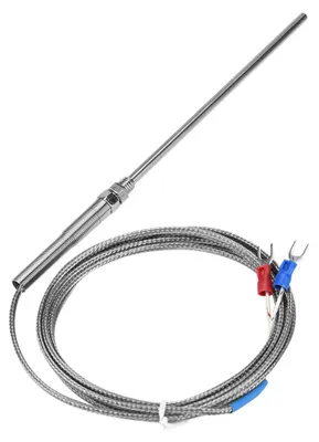 Immagine prodotto di Filetto M8, termocoppia di tipo K, 150 mm, sonda, sensore di temperatura, cavo da 0 a 400 °C (2 metri)