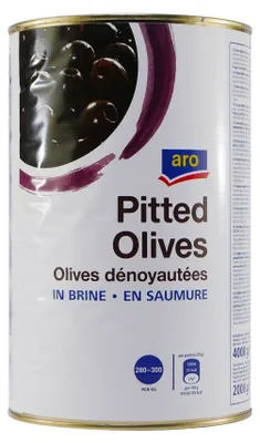 Produktbild von aro Pitted Schwarze Oliven ohne Stein 4,0KG