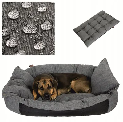 Produktbild von PillowPrim Twice Hundebett 2-in-1 wasserdicht Graphit L