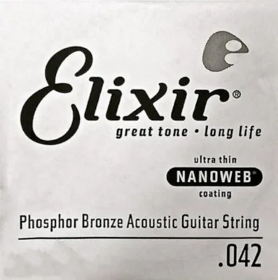 Immagine prodotto di Elixir 14142 Nanoweb Phosphor Bronze - corda singola 042