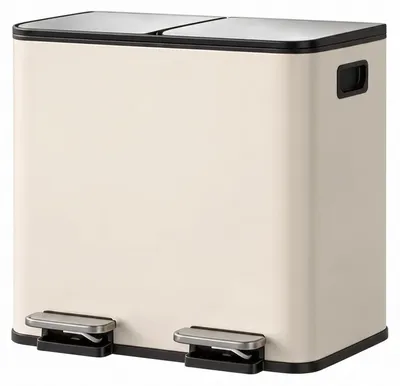 Produktbild von GarveeLife Doppelter Küchenabfalleimer 30L (2 x 15L) Edelstahl Tretmülleime