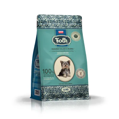Imagen del producto de FOLK. Alimento seco para perros. Pequeñas razas. Estofado tradicional masuriano de venado con remolacha y arándanos - 1 6 kg