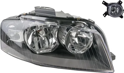 Zdjęcie produktu dla Johns, reflektory halogenowe pasujące do Audi A3 8P 05/03-07/08 H7 H7 Re. + przeciwmgielne. 8P0941004K 8P0941004A 8E0941700C 8E0941700E
