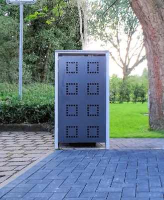 Produktbild von 1 Mülltonnenbox Modell No.5 Anthrazitgrau für 240 Liter Mülltonnen