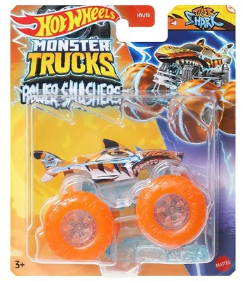 Obrázek produktu pro TIGER SHARK Power Smashers, modely monster trucků, měřítko 1:64, Hot Wheels, Mattel, kovové modely aut