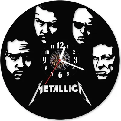 Zdjęcie produktu dla Zegar ścienny z płyty winylowej Metallica 9.6