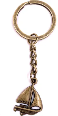 Produktbild von Onwomania Schlüsselanhänger Segelboot Schiff bronze Jammer Metall Anhänger Charm