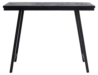 Produktbild von Bazar Bizar Schwarzer Konsolentisch aus Teakholz und schwarzem Eisen 140 x 60 x 103 cm