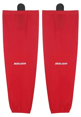 Image de Bauer - Chaussettes de hockey « Flex » pour hommes/femmes (unie) PP11524 (S-M) (rouge/blanc)