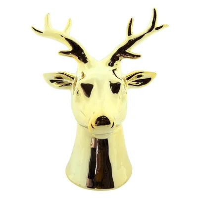 Produktbild von Clayre & Eef Figur Hirsch 16 cm Goldfarbig Porzellan
