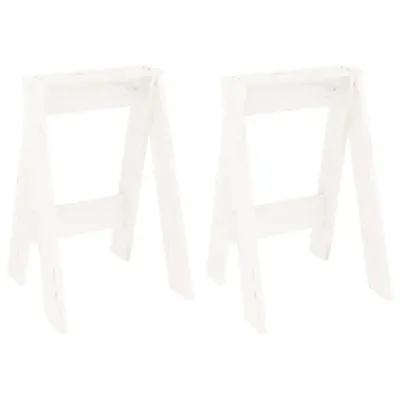 Image de vidaXL Tabouret 2 pcs. Blanc 40x40x60 cm Pin massif