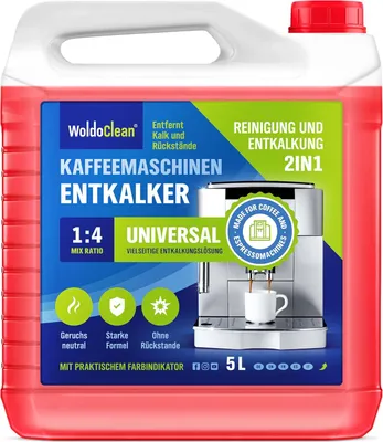 Produktbild von WoldoClean 2in1 Universal Entkalker Kaffeevollautomat Kaffemaschine Reiniger 5L