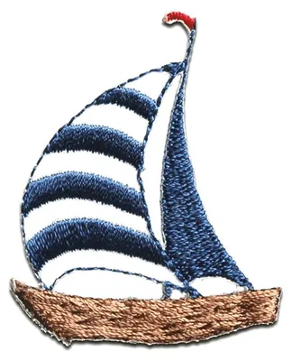 Obrázek produktu pro Plachetnice - nášivka, nažehlovací, nášivky, nášivky, nažehlovací, velikost: 4,9 x 4,1 cm