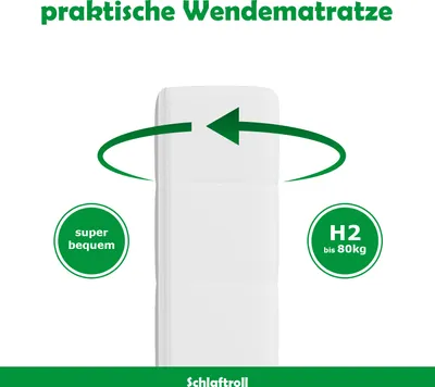 Produktbild von Matratze für bequemes Liegen durch ergonomische Körperanpassung - Kaltschaummatratze 160x200 - H3 - fest - Bezug waschbar