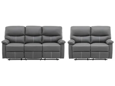 Produktbild von 3+2-Sitzer-Sofa mit Relaxfunktion aus in Grau CANBY