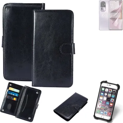 Produktbild von K-S-Trade 360° Hülle kompatibel mit Oppo Reno10 PHW110 schwarz Kunstleder Case BookCase WalletCase Kunstlederederhülle Handyhülle, Rundumschutz