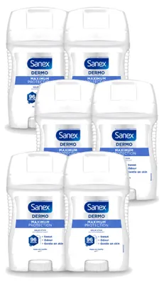 Produktbild von 6 x Sanex Maximum Protection Deodorant Stick - 50 ml - Vorteilspackung - 6 Stücke