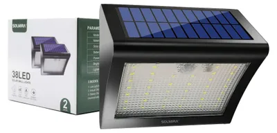 Solar-Wandleuchten Set 2er-Pack, 38 LEDs, 3 Modi, IP65