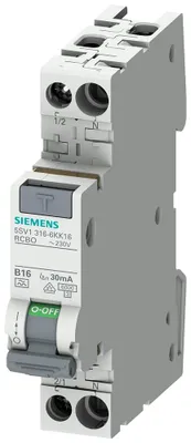 Zdjęcie produktu dla Siemens 5SV1316-6KK16, 6 A, IP20