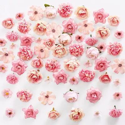 Productafbeelding van Kunstbloemen voor knutselen - 100 stuks - Decoratie - Roze