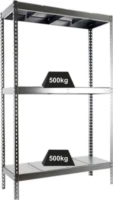 Produktbild von PROREGAL Schwerlastregal METAL BEAST THREE | HxBxT 200x210x90cm | Fachlast 500kg | Verzinkt