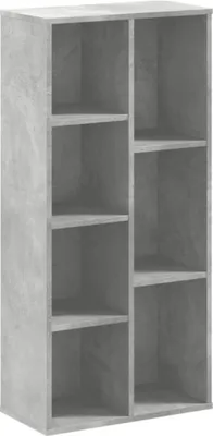 Obrázek produktu pro vidaXL Knihovna betonová šedá 50x25x105 cm materiál na bázi dřeva