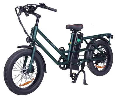 Immagine prodotto di Bicicletta elettrica Fatbike - GF200 - Motore brushless da 250 W - Batteria al litio da 48 V - Autonomia 31–60 km - Pneumatici Fatbike da 50,8 cm - A due posti - Velocità massima 25 km/h - Colore verde