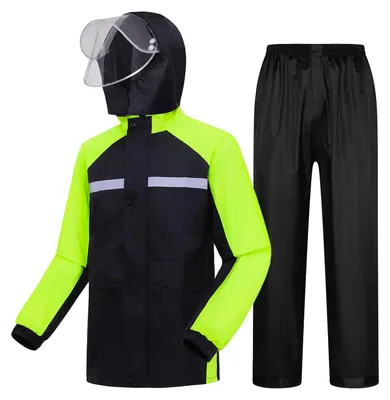 Imagen del producto de Omgoods - Chaqueta impermeable ligera con capucha para hombre, ideal para ciclismo y senderismo