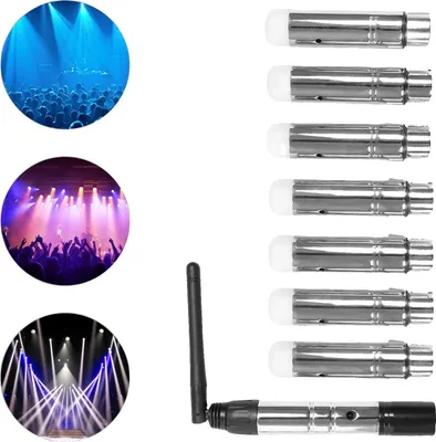 Zdjęcie produktu dla Bezprzewodowe sterowanie oświetleniem DMX512, 7 odbiorników w zestawie, zasięg komunikacji 400 m, kompaktowa konstrukcja