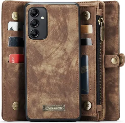 Produktbild von Samsung Galaxy A34 Hülle - CaseMe 008 2-in-1 Klapphülle & Back Cover mit Brieftasche - Braun