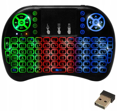 Produktbild von Mini Kabellose Qwerty-Tastatur mit Touchpad und Rgb-Beleuchtung Blow 3YJI-SW2