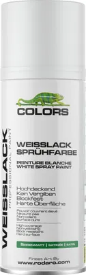 Produktbild von COLORS Sprühlack - 400ml Spraydose | RAL9016 - Weisslack weiss Seidenmatt